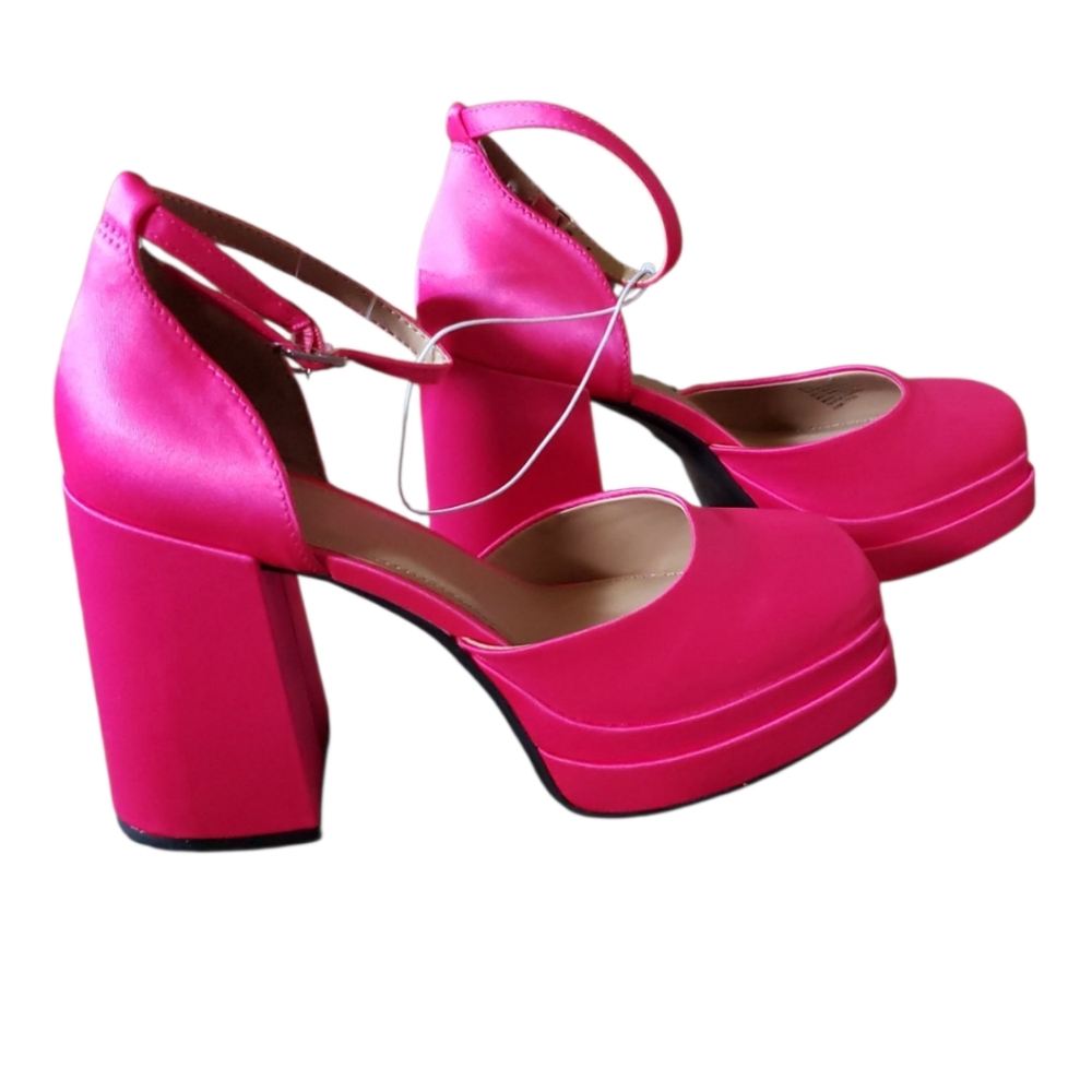 Wild Fable Bright Pink Platform Heels Size 6.5 - Picture 2 of 6